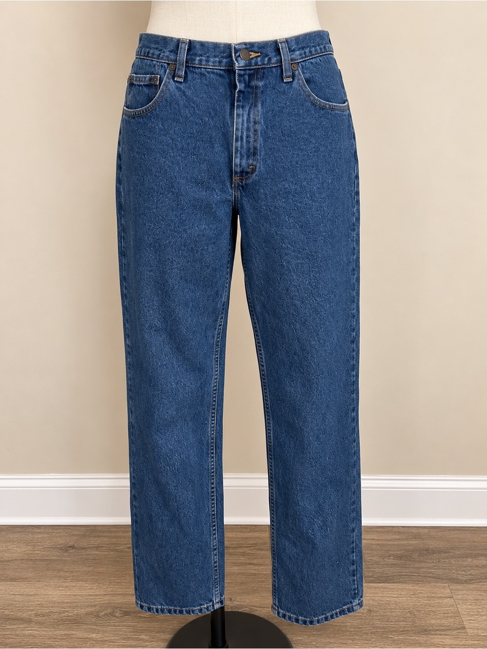 Men’s Wrangler Five Star Relaxed Fit Jeans 44x30 Blue Denim